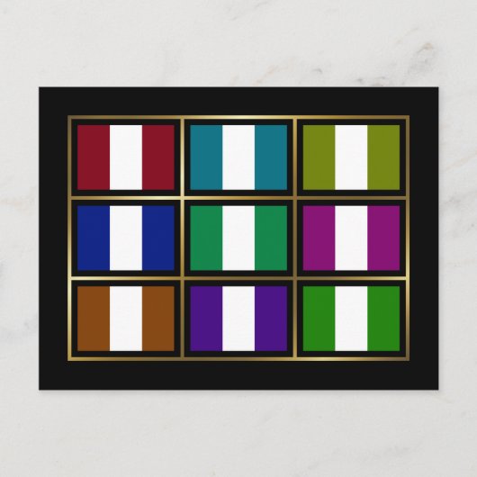 Nigeriaans Briefkaart van multihue-vlaggen (Voorkant)