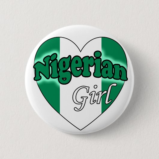 Nigeriaans meisje ronde button 5,7 cm (Voorkant)