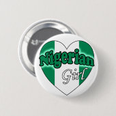 Nigeriaans meisje ronde button 5,7 cm (Voorkant /achterkant)