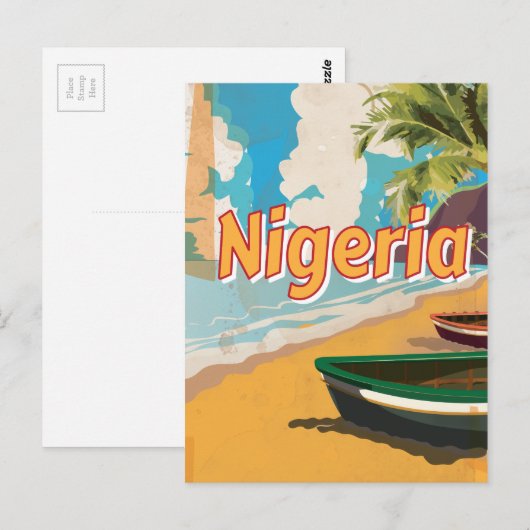 Nigeriaans Poster van  vakantie Briefkaart (Voorkant / Achterkant)