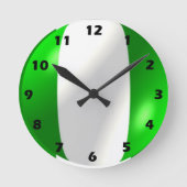 Nigeriaans vlaggenontwerp ronde klok (Voorkant)