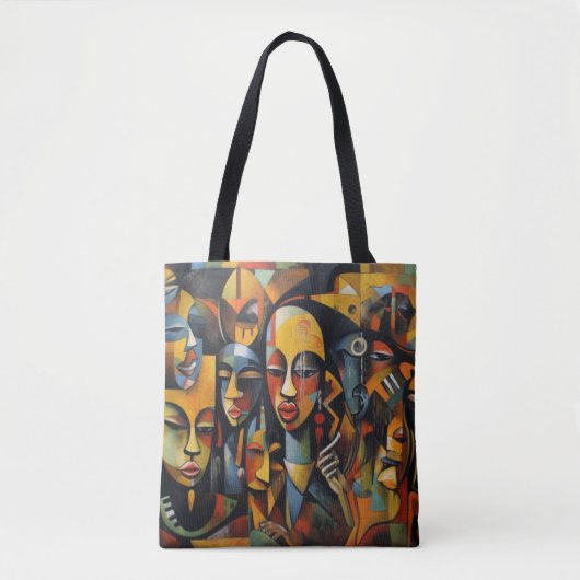Nigeriaanse Abstracte kunst, Afrikaanse kunst Tote Bag (Voorkant)