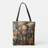 Nigeriaanse Abstracte kunst, Afrikaanse kunst Tote Bag (Achterkant)