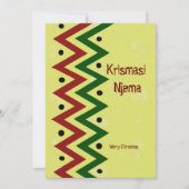 Nigeriaanse Afrikaanse Print voor Kerst in het Swa Feestdagenkaart (Voorkant)