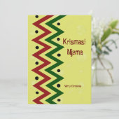 Nigeriaanse Afrikaanse Print voor Kerst in het Swa Feestdagenkaart (Staand voorkant)