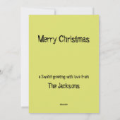 Nigeriaanse Afrikaanse Print voor Kerst in het Swa Feestdagenkaart (Achterkant)