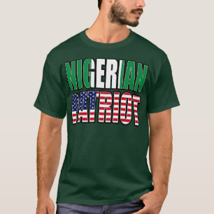 Nigeriaanse Amerikaanse patriot Pride Heritage Fla T-shirt