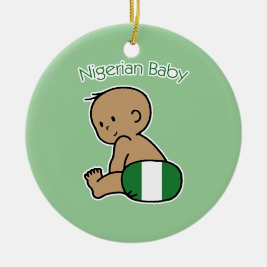 Nigeriaanse Baby Keramisch Ornament (Voorkant)
