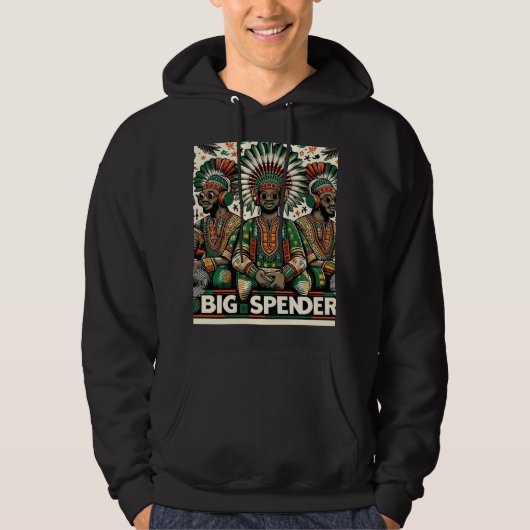 Nigeriaanse 'Big Spender' Hoodie Collectie voor He (Voorkant)