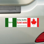 Nigeriaanse Canadees Bumpersticker (Op auto)
