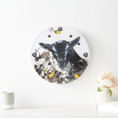 Nigeriaanse Dwarf-geit die een muur afschildert Grote Klok (Huis)