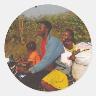 Nigeriaanse familie ronde sticker