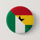 Nigeriaanse Ghanese vlag Nigeria Ghana Naija Ronde Button 5,7 Cm (Voorkant)