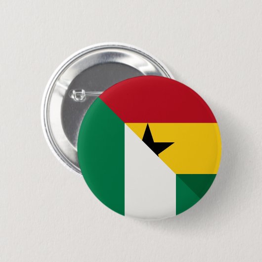 Nigeriaanse Ghanese vlag Nigeria Ghana Naija Ronde Button 5,7 Cm (Voorkant /achterkant)