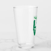 Nigeriaanse Groene LIEFDE Hart Vlag Gepersonalisee Glas (Rechts)