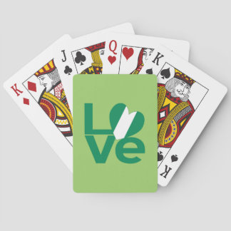 Nigeriaanse Groene LIEFDE Hart Vlag Pokerkaarten