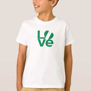 Nigeriaanse Groene LIEFDE Hart Vlag T-shirt