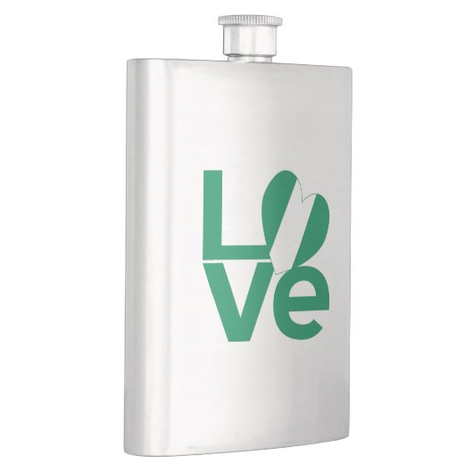 Nigeriaanse Groene LIEFDE Hartvlag Heupfles (Rechts)