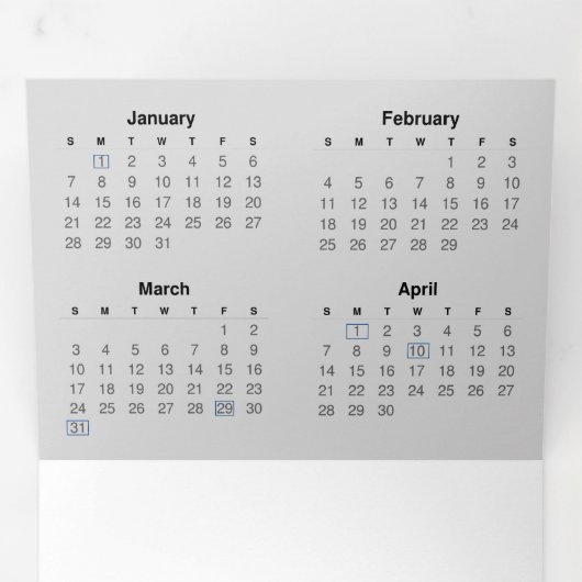 Nigeriaanse kalender 2024 drieluik programma (Binnenzijde eerst)