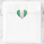 Nigeriaanse liefde vlag trots hart sticker (Tas)