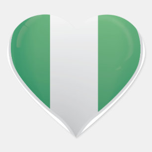 Nigeriaanse liefde vlag trots hart sticker