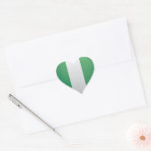 Nigeriaanse liefde vlag trots hart sticker (Envelop)