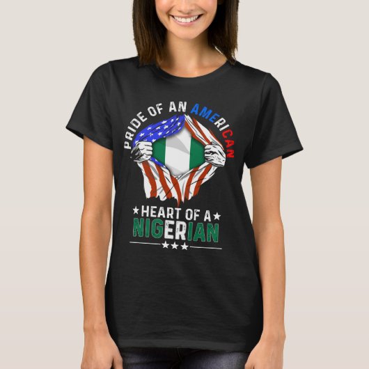 Nigeriaanse Nigeriaanse vlag T-shirt (Voorkant)