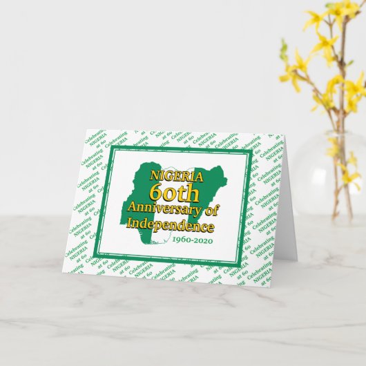 NIGERIAANSE ONAFHANKELIJKHEID | Nigeria 60e Jubile Kaart (Gele Bloem)