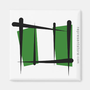 Nigeriaanse penseelvlag magneet