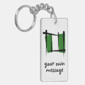 Nigeriaanse penseelvlag sleutelhanger (Voorkant Links)