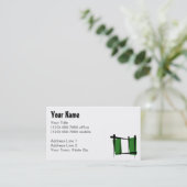 Nigeriaanse penseelvlag visitekaartje (Staand voorkant)