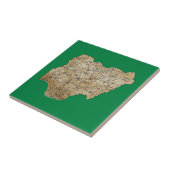 Nigeriaanse plattegrond tegeltje (Zijkant)