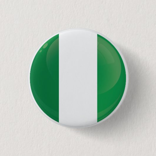 Nigeriaanse ronde pictogramvlag button 3,2 cm (Voorkant)