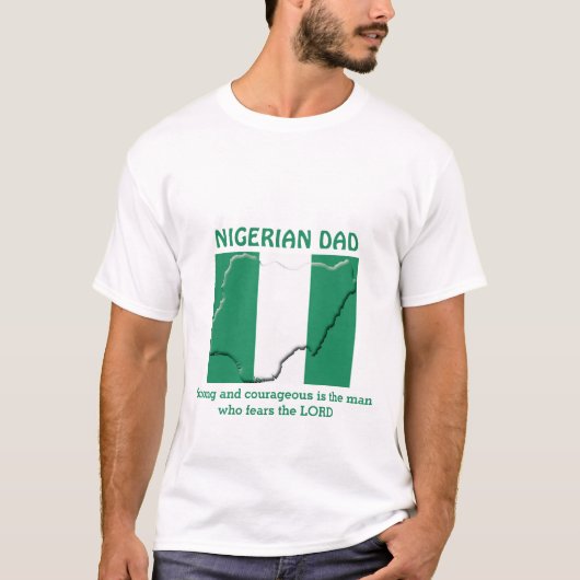 NIGERIAANSE VADER Sterk Dapper Gepersonaliseerd T-shirt (Voorkant)