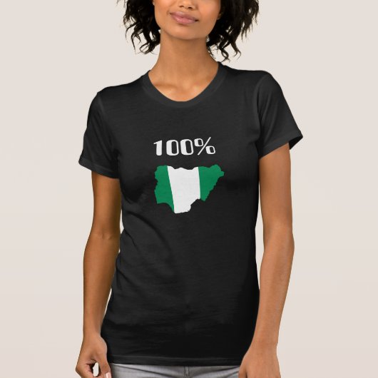 nigeriaanse vlag , 100 % t-shirt (Voorkant)