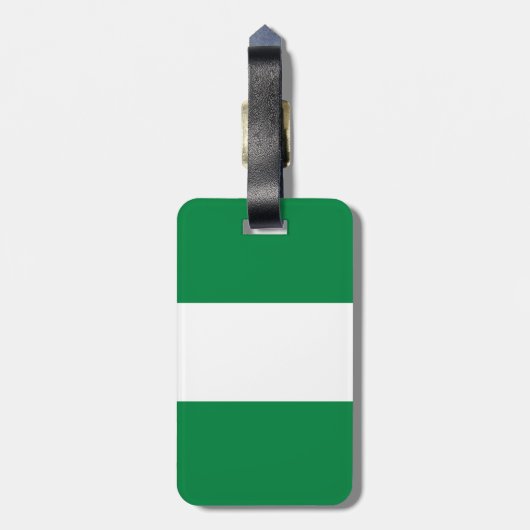 Nigeriaanse vlag bagagelabel (Achterkant verticaal)