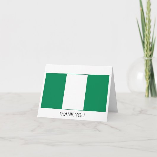 Nigeriaanse vlag bedankkaart (Voorkant)