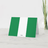 Nigeriaanse vlag bedankkaart (Achterkant)