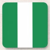 Nigeriaanse vlag bier onderzetter (Voorkant)