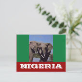 Nigeriaanse vlag briefkaart (Staand voorkant)