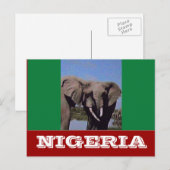Nigeriaanse vlag briefkaart (Voorkant / Achterkant)