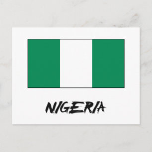 Nigeriaanse vlag briefkaart