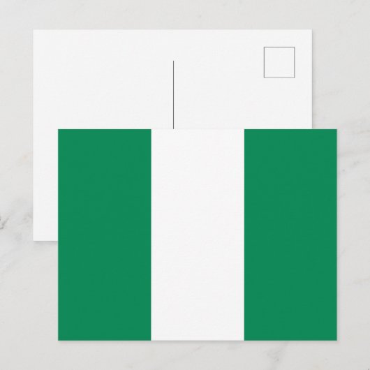 Nigeriaanse vlag briefkaart (Voorkant / Achterkant)