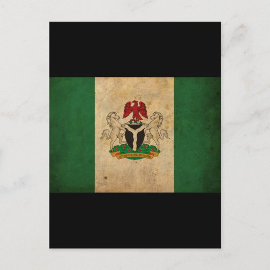 Nigeriaanse vlag Briefkaart (Voorkant)