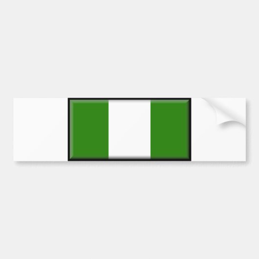 Nigeriaanse vlag bumpersticker (Voorkant)