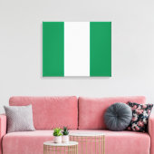 Nigeriaanse vlag canvas afdruk (Insitu (Woonkamer))