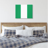 Nigeriaanse vlag canvas afdruk (Insitu (Slaapkamer))
