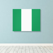 Nigeriaanse vlag canvas afdruk (Insitu (Houten vloer))