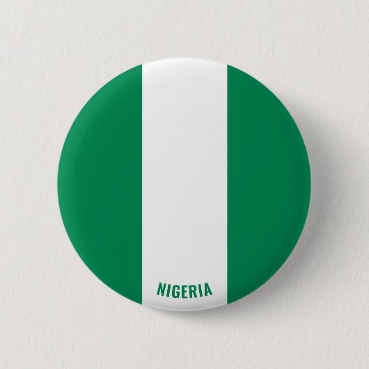 Nigeriaanse vlag Charmante Patriottische Button (Voorkant)