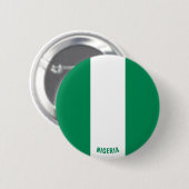Nigeriaanse vlag Charmante Patriottische Button (Voorkant /achterkant)